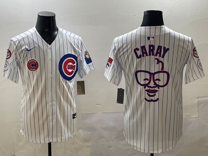Men Chicago Cubs Blank White Fashion Joint Name Game 2025 Nike MLB Jersey style 2